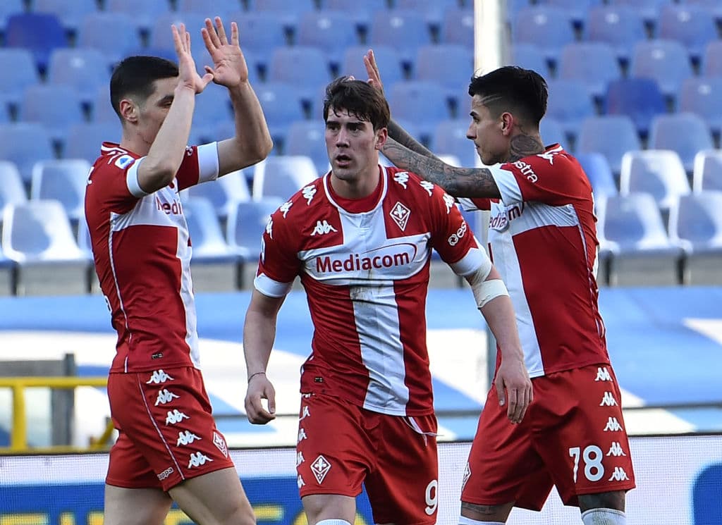 Sampdoria derrotó a la Fiorentina 2-1, con goles de Keita Balde y Quagliarella. Vlahovic anotó el gol del descuento en la Serie A.