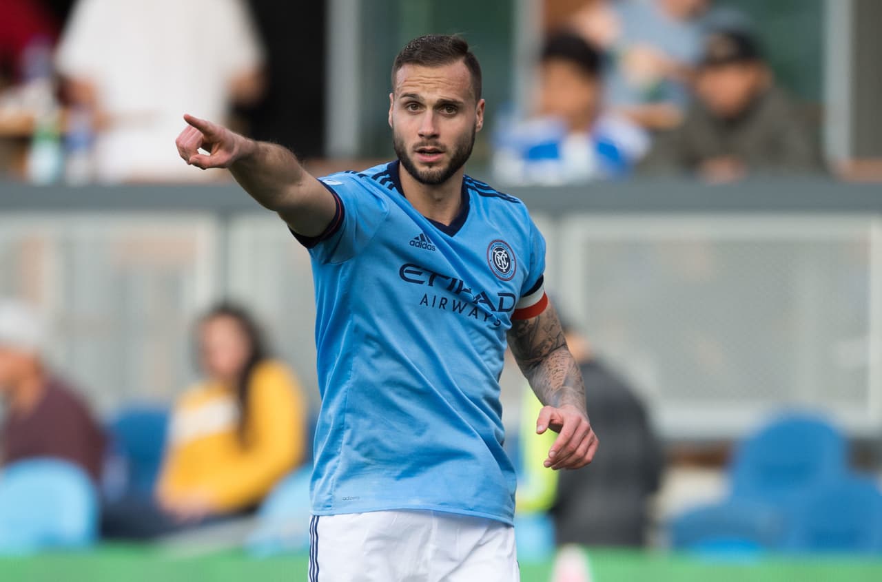 Francés de nacimiento, luxemburgués por elección, Maxime Chanot es uno de los mejores centrales de toda la MLS. La dupla que conforma en New York City FC junto al peruano Alex Callens está entre las más sólidas de la liga. (USA Today Images)