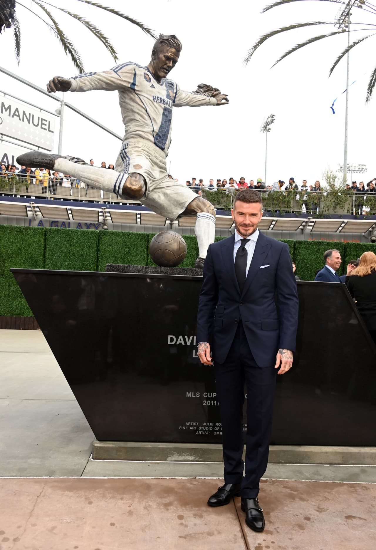 David Beckham y el sueño hecho realidad de ser inmortalizado por LA Galaxy.