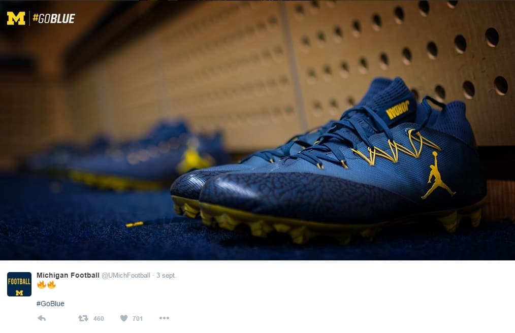 El Twitter circularon detalles de los uniformes de la marca Jordan para los Wolverines.