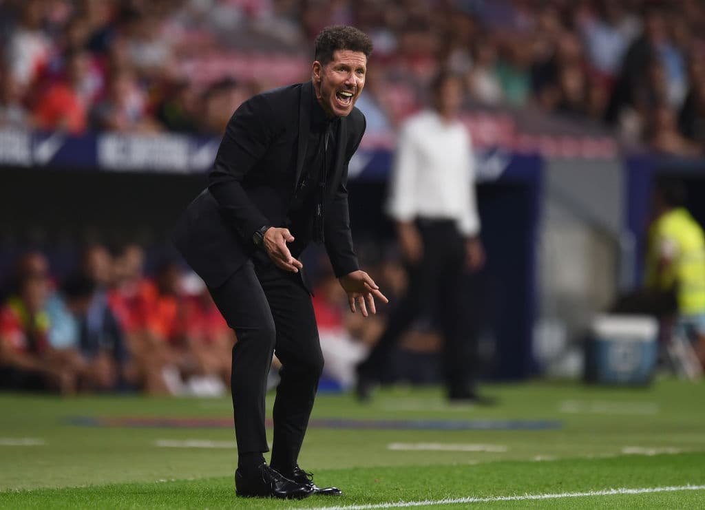 Diego Simeone le pidió a sus dirigidos que pusieran muchas más intensidad para aumentar el marcador en el segundo tiempo.