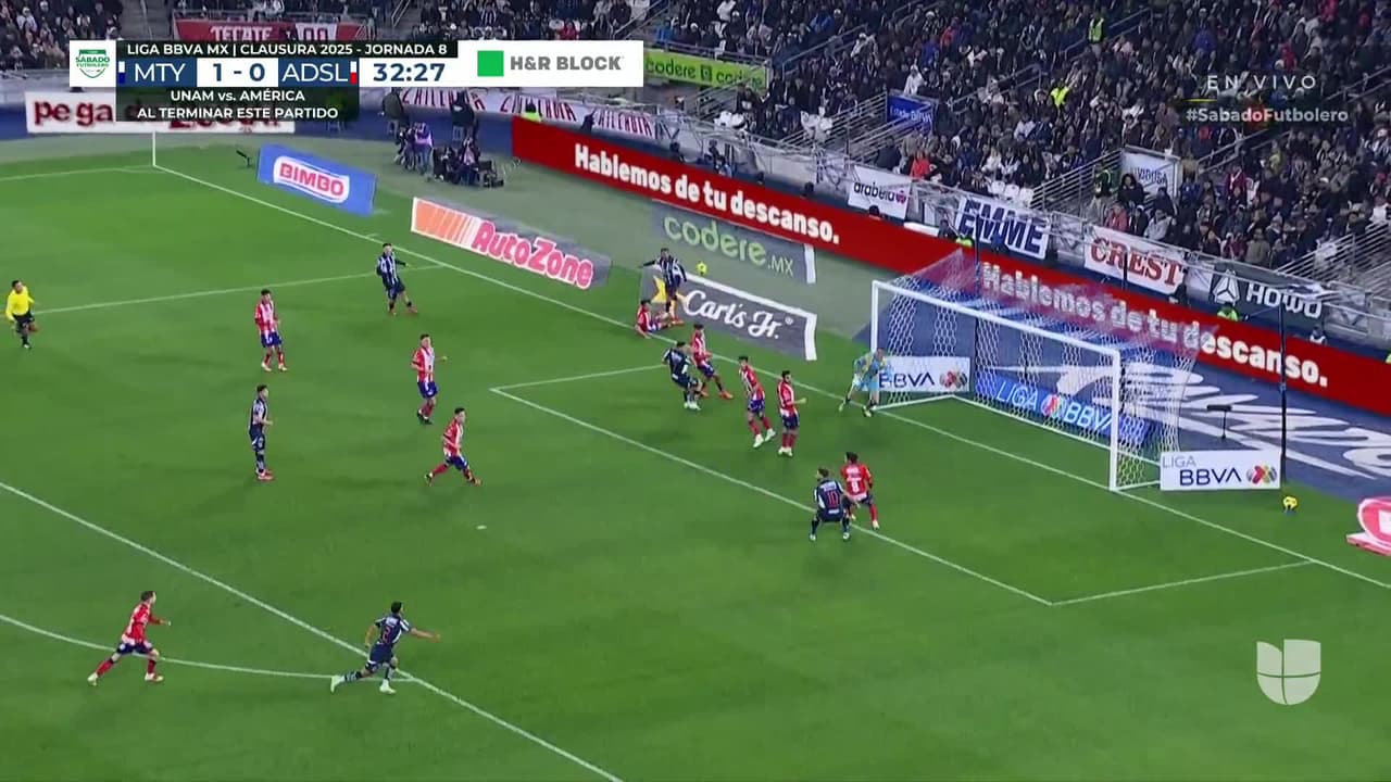 ¡GOOOL! Óliver Torres anota para Monterrey.