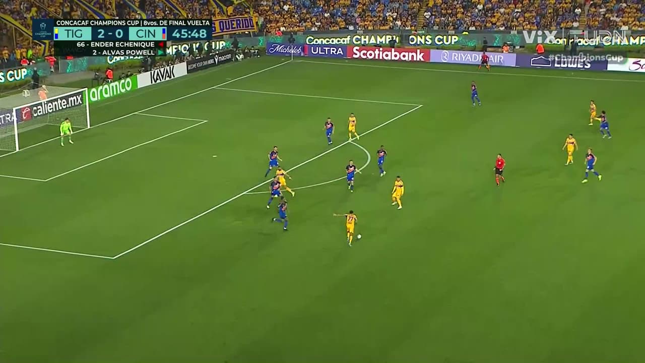 ¡Estás LOCO, Ozziel! Golazo de Herrera para el 3-0 que tiene vivo a Tigres