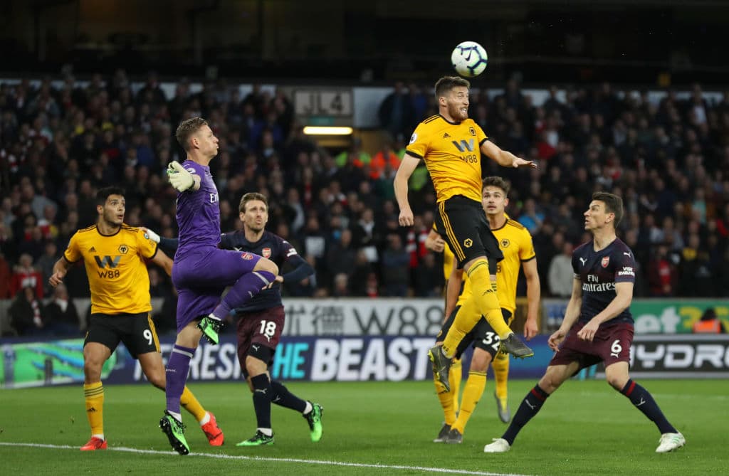 Minutos más tarde los locales, a través de Matt Doherty ampliarían su ventaja en el partido con este buen remate de cabeza ante la salida de Bernd Leno, portero del Arsenal.