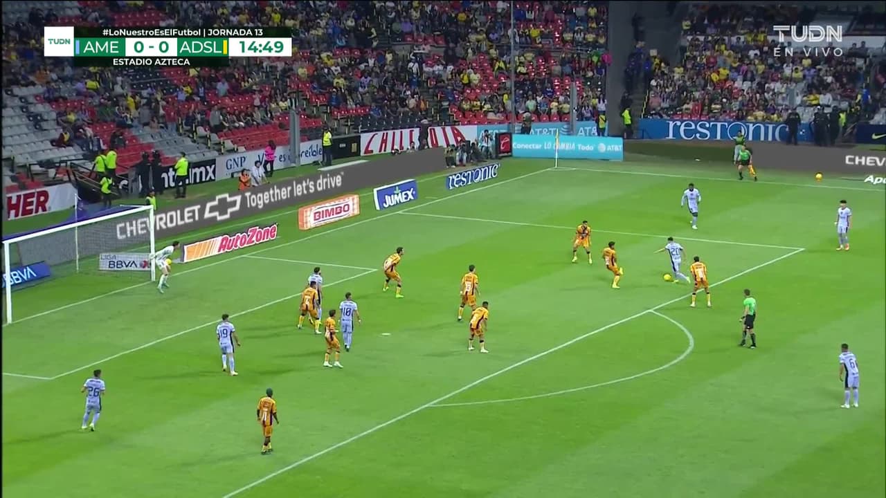 ¡TIRO ATAJADO! disparo por Vitinho.