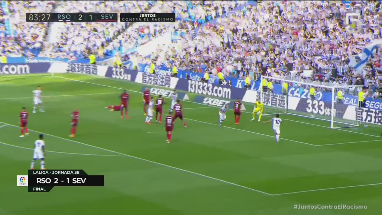 Resumen | Real Sociedad se impone 2-1 al Sevilla de 'Tecatito' Corona