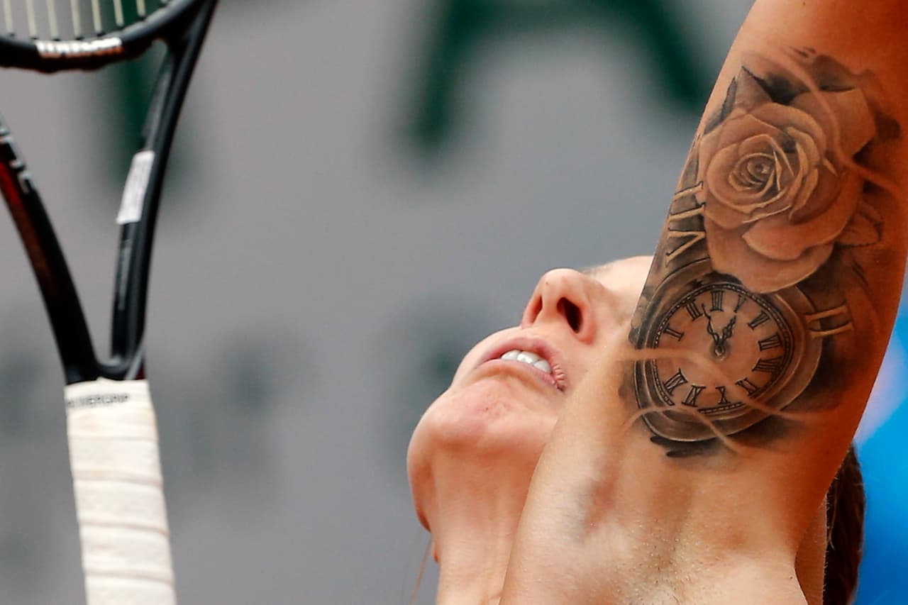 Hercog es una de las tenistas con tatuajes más llamativos en todo el tenis mundial, pero no siempre fue así.