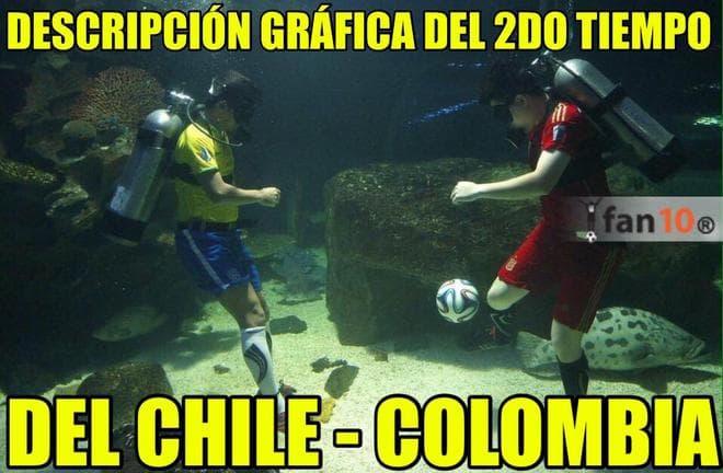Memes del partido de Chile contra Colombia.