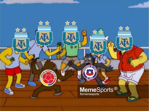 Memes del partido de Chile contra Colombia.