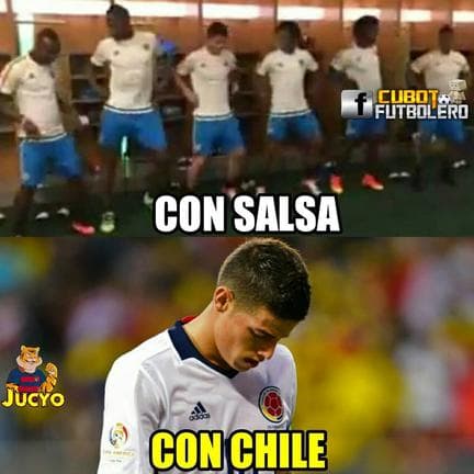 Memes del partido de Chile contra Colombia.