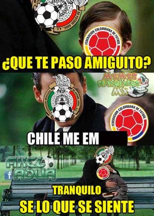 Memes del partido de Chile contra Colombia.