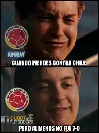 Memes del partido de Chile contra Colombia.