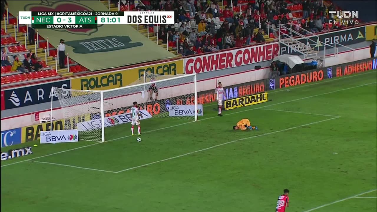 ¡GOL!  anota para Atlas. Diego Barbosa