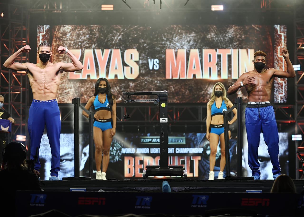 Xander Zayas y James Martin, de peso welter, pactaron seis rounds.