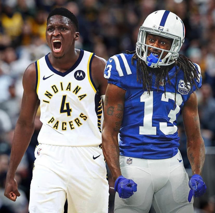 Víctor Oladipo #4 por Indiana Pacers y T.Y. Hilton #13 por Indianapolis Colts.