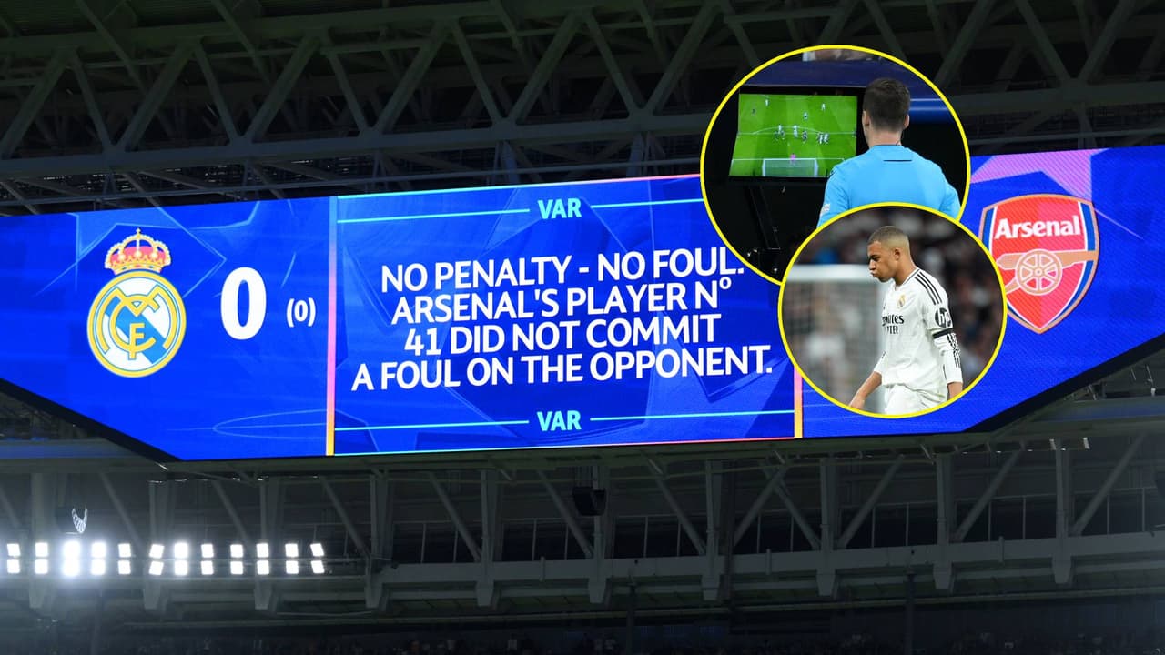 Penal no marcado a Mbappé en el Real Madrid vs. Arsenal detona la polémica