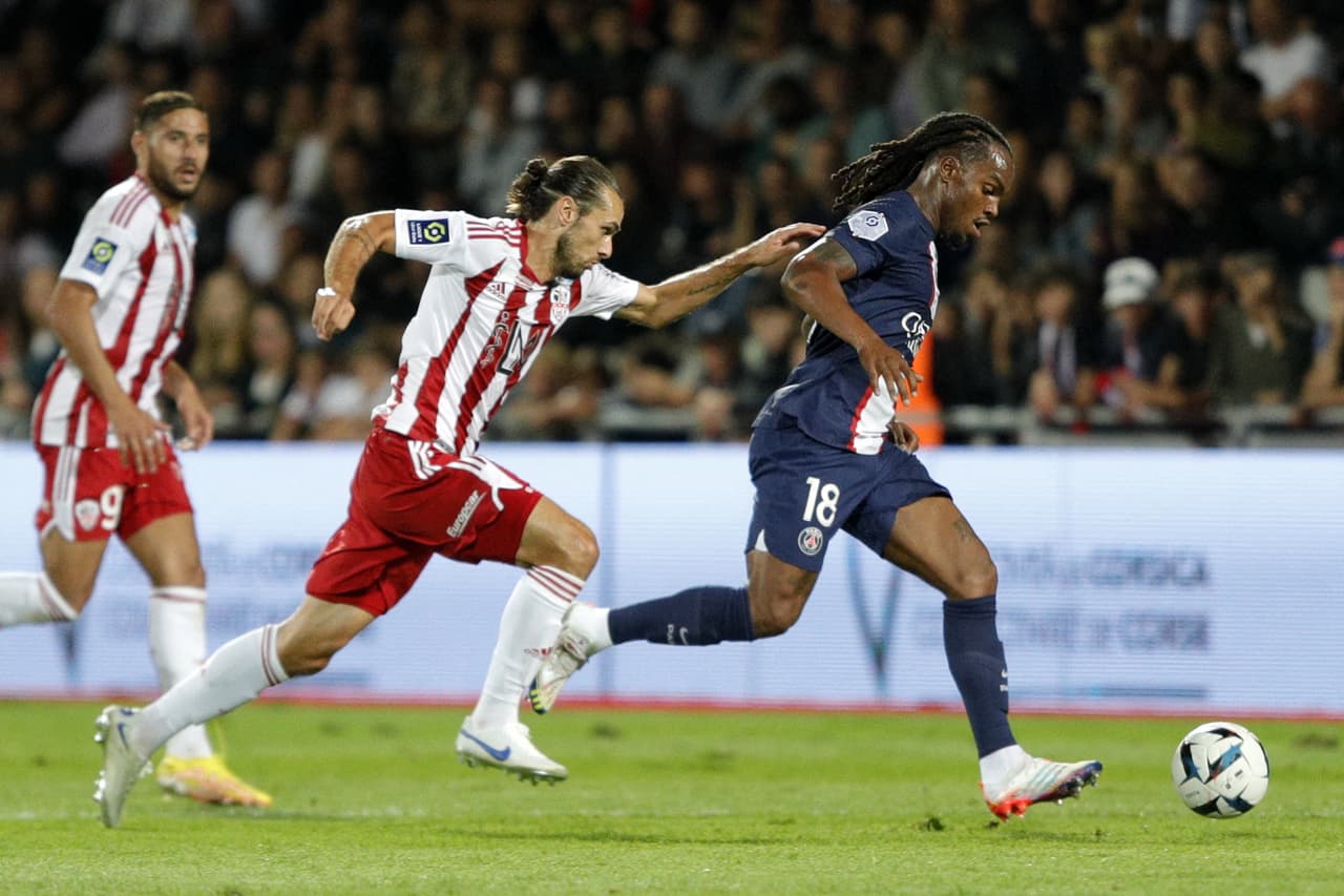 El Ajaccio jugó con dignidad ante el gran gigante del balompié francés.