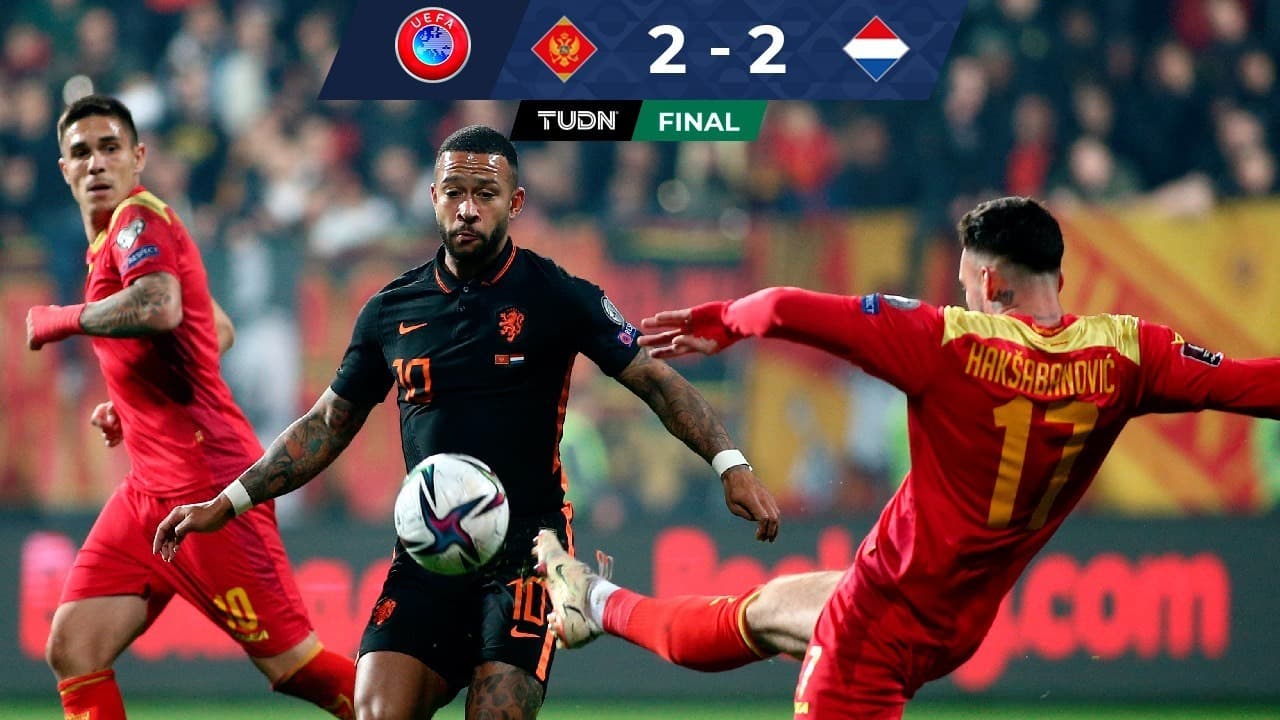 ¡Insólito! Montenegro empata a Países Bajos y le quita boleto de Qatar 2022