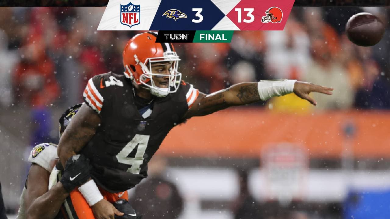NFL: Browns sorprenden a Ravens en el estreno de Watson en casa