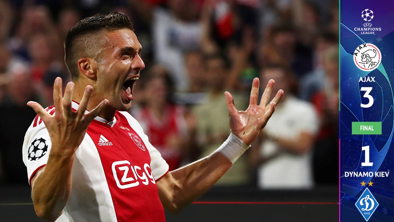 Ajax vence 3-1 al Dinamo Kiev pone pie y medio en la fase de grupos de la Champions