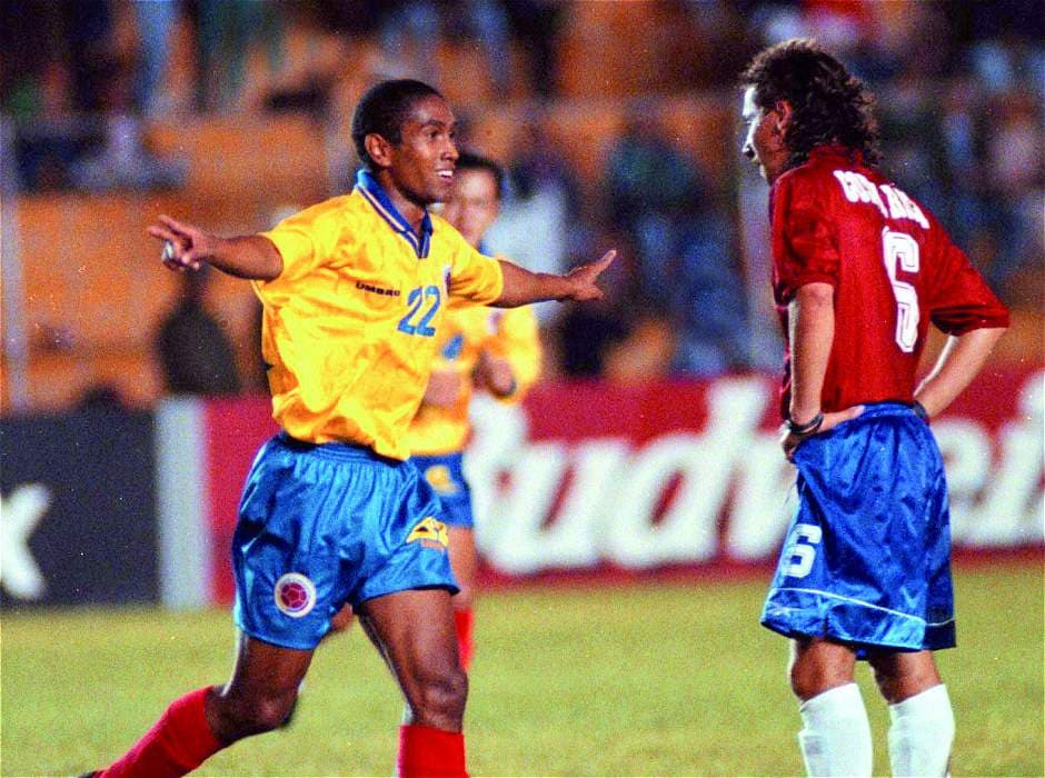 Colombia y Costa Rica jugaron por vez primera en una Copa América en la edición de 1997 con goleada cafetalera por 4-1 con gran actuación de Néider Morantes