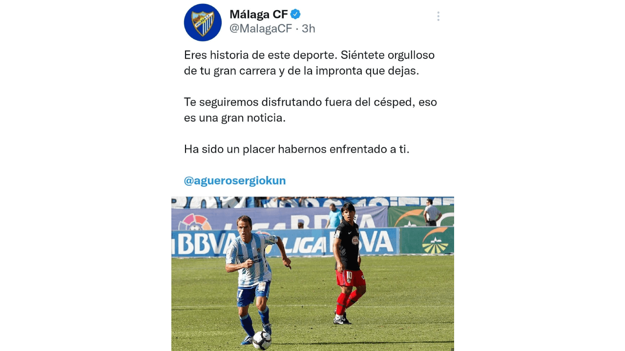 El mundo del futbol se despide de un grande, Sergio 'Kun' Agüero anunció su retiro de las canchas por problemas cardiacos, lo cual causó reacciones en redes. Compañeros de cancha, equipos y fanáticos, le dedicaron palabras, imágenes y videos por su gran trayectoria, su talento y, sobre todo, por su calidad. humana, ¡hasta luego, Kun!