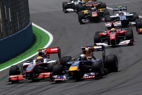 El duelo por la punta en la salida fue muy disputado, pero el alemán logró contener al alemán.