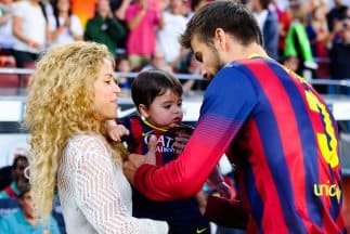 Piqué y Shakira con Milan.