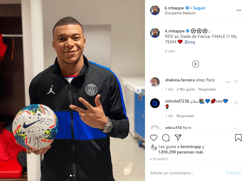 <b>Kylian Mbappe</b>
<br>40.3 mm seguidores