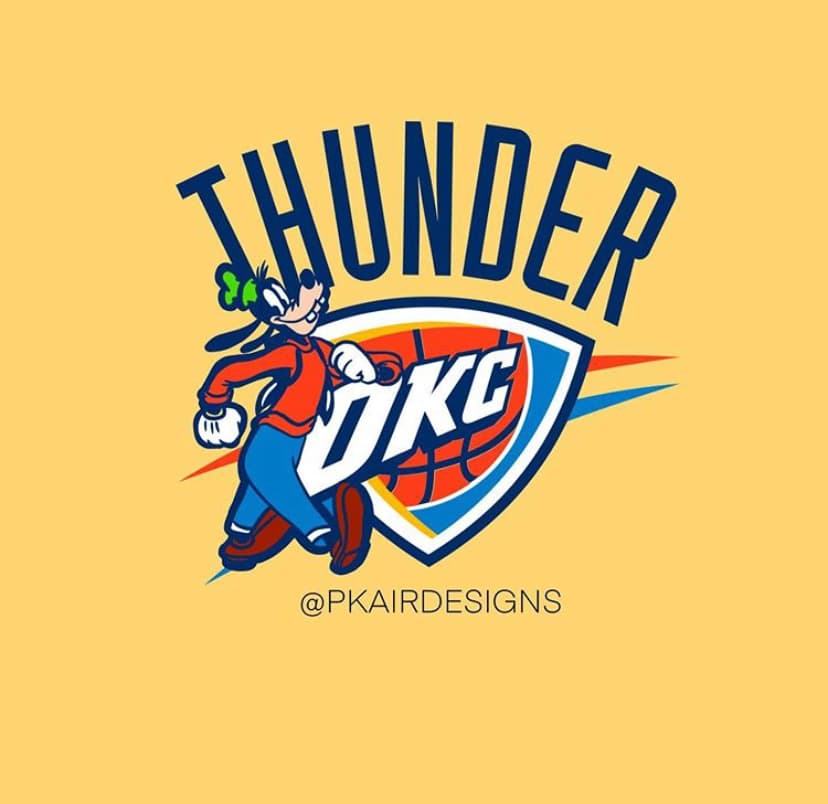 <b>Oklahoma City Thunder</b>
<br>Goofy, famoso perro de ficción creado por Walt Disney, deslumbraría Oklahoma,