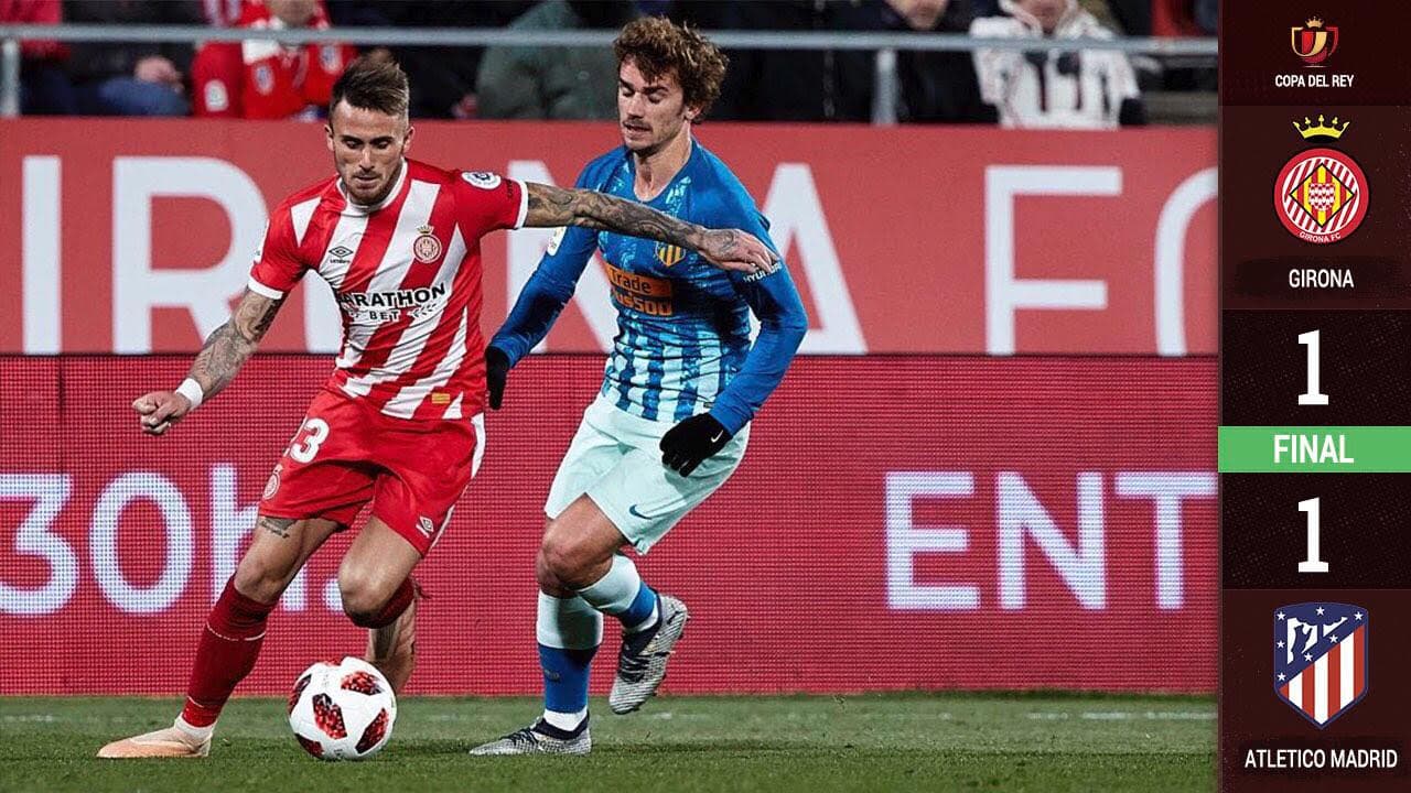 El Atlético de Madrid empató ante el Girona en la ida de los Octavos de Copa del Rey