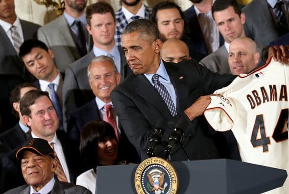 Obama recibió al equipo en la Casa Blanca por tercera vez en cinco años.