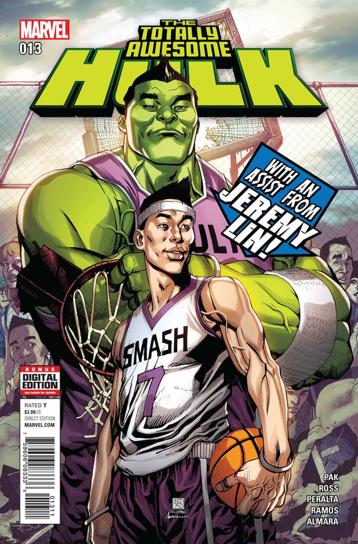 Además hubo una aparición estelar de Jeremy Lin junto a Hulk en uno de sus comics.