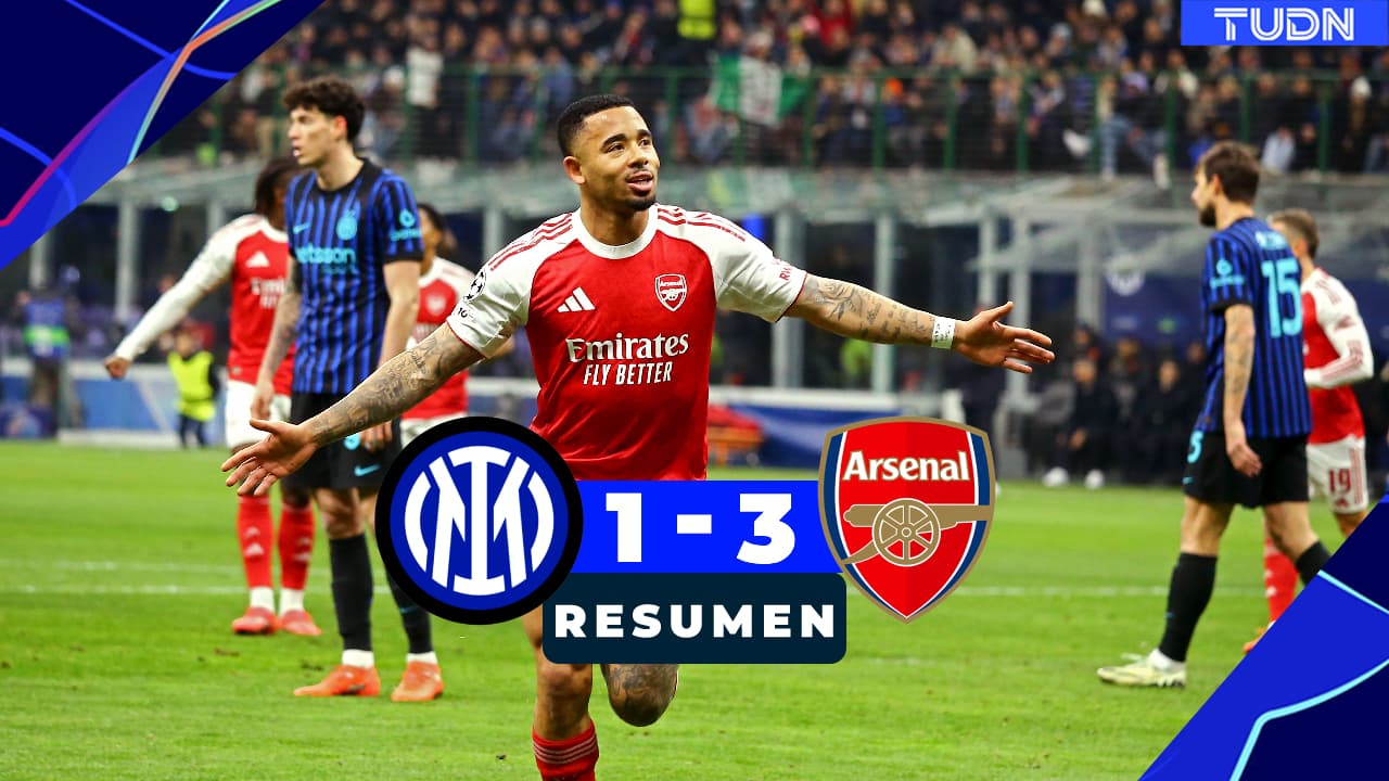 ¡INVICTOS! Arsenal golea al Inter en el mítico San Siro