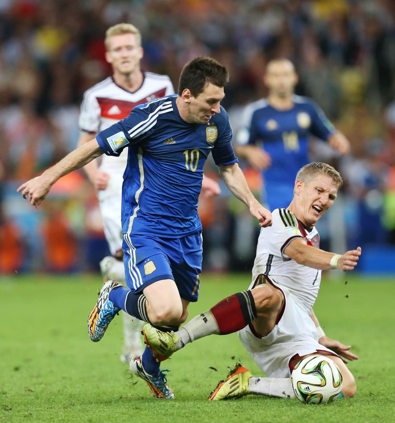 Uno de los puntos más altos de la carrera de 'Basti' fue la final de la Copa del Mundo de 2014, en la que Alemania se impuso en la final a la Argentina de Leo Messi. (Crédito: Reuters)