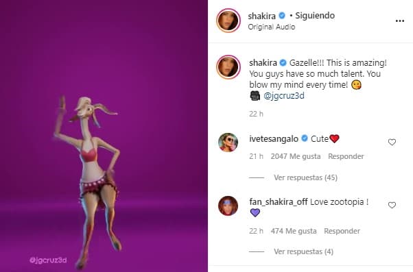 Un animador colombiano fue el responsable de la tremenda obra de arte, donde Gazelle baila la coreografía de ‘Girl like me’, el último éxito de Shakira.