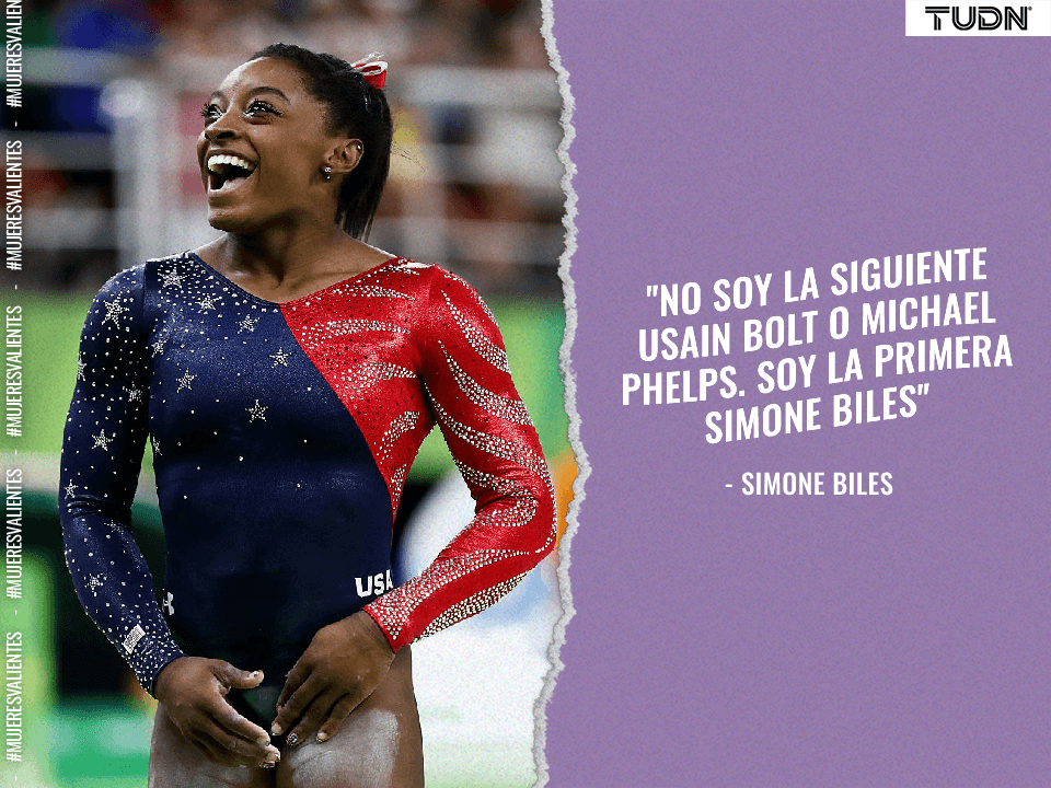 Simone Biles, cuatro veces medallista de oro olímpico y quíntuple campeona del mundo.