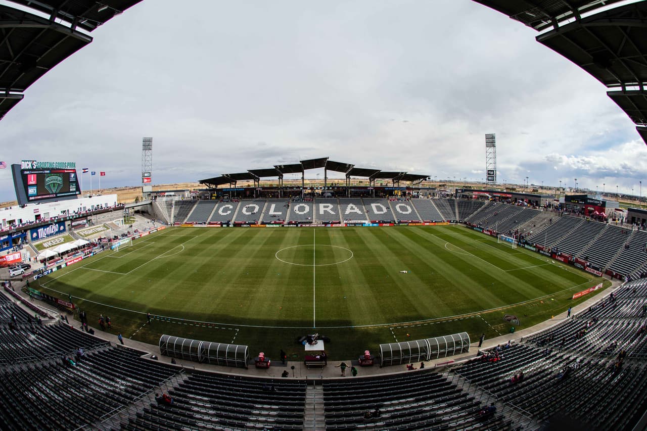Nov 27, 2016; Commerce City, CO, USA; A general view of Dick's Sporting Goods Park prior to the second leg of the MLS Western Conference Championship between the Seattle Sounders and the Colorado Rapids. Mandatory Credit: Isaiah J. Downing-USA TODAY Sports