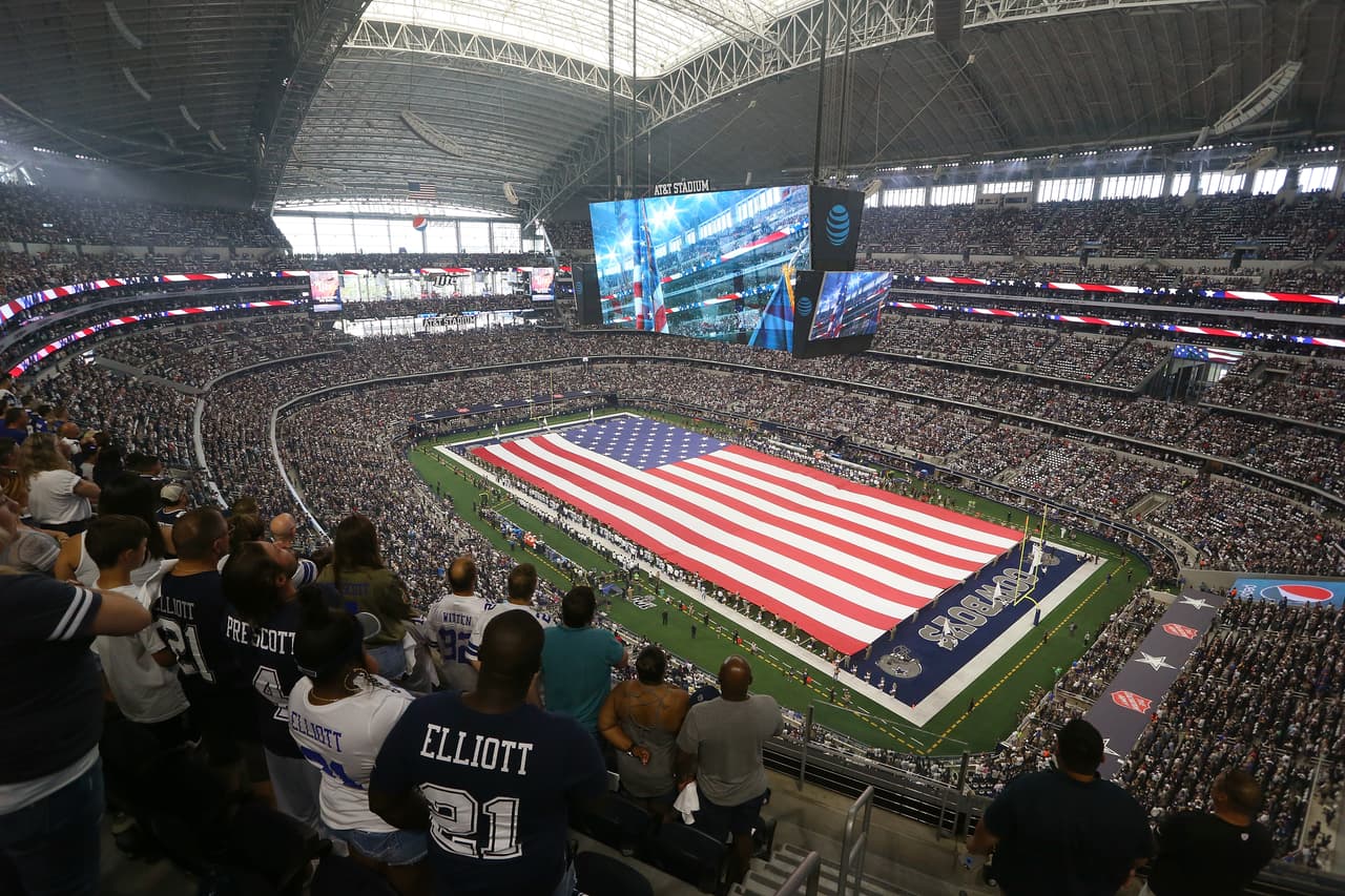 Así lucía el AT&T Stadium para recibir el primer encuentro de los Cowboys en casa ante un rival de división en una histórica rivalidad en contra de los Giant.s
