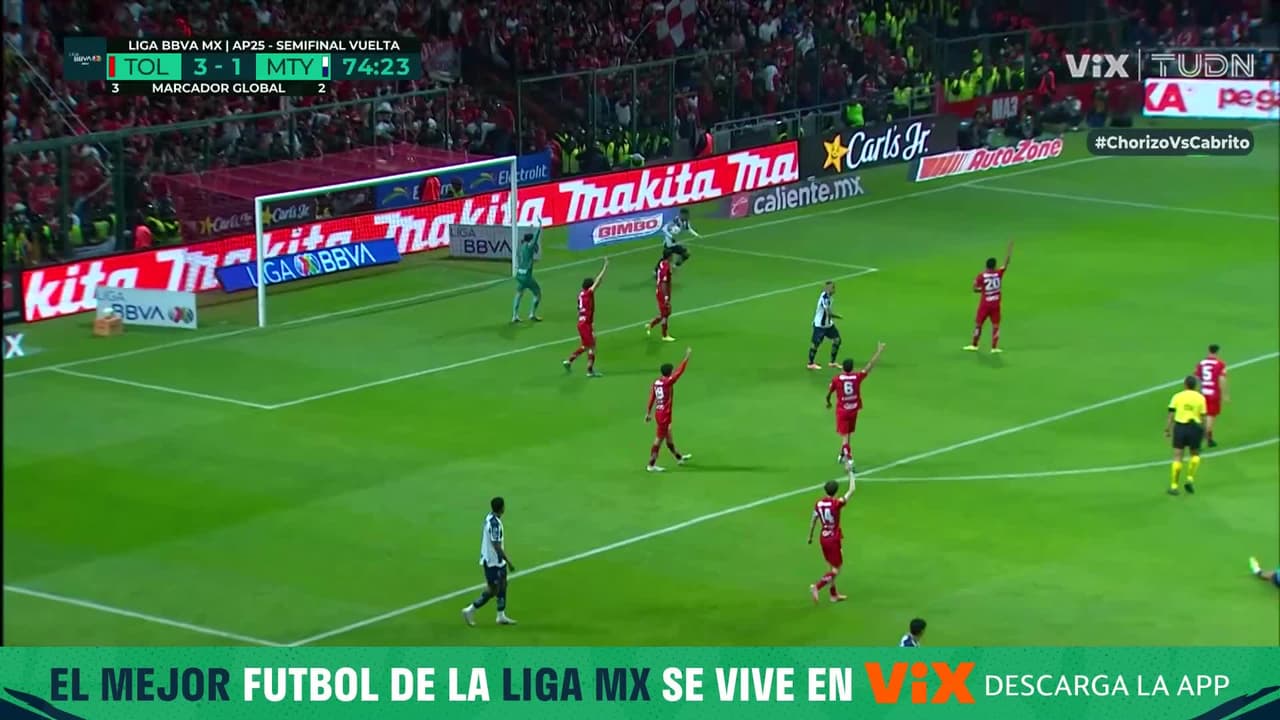 ¡De la Rosa marca el 3-2! Rayados sigue vivo en la Liguilla con su segundo gol