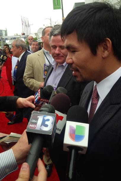 Más de 700 reporteros estuvieron en la conferencia de Manny Pacquiao y Floyd Mayweather Jr., denominada la "Pelea d‎el Siglo".