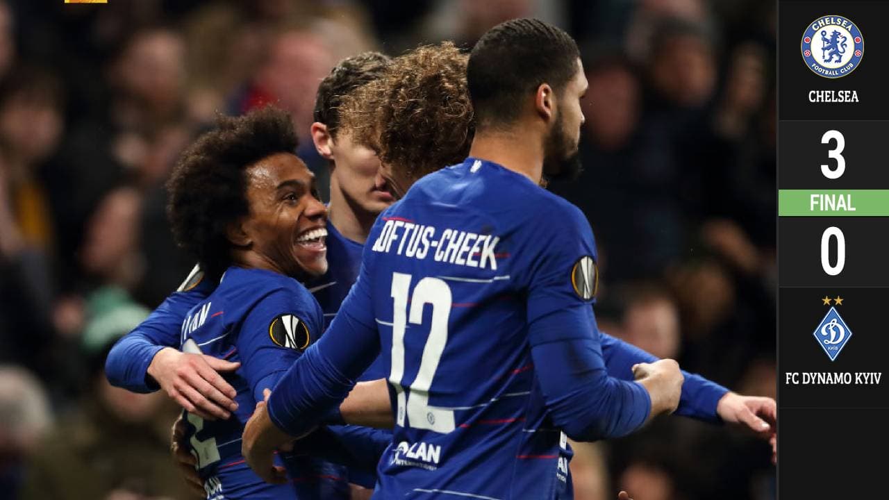 Chelsea, con comodidad, venció 3-0 al Dinamo de Kiev y está de cerca de los Cuartos de Final