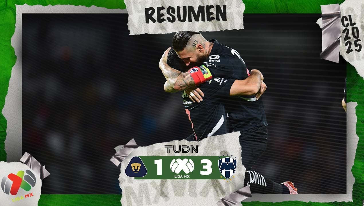 Resumen | Monterrey se lleva la victoria frente a Pumas con polémica incluida