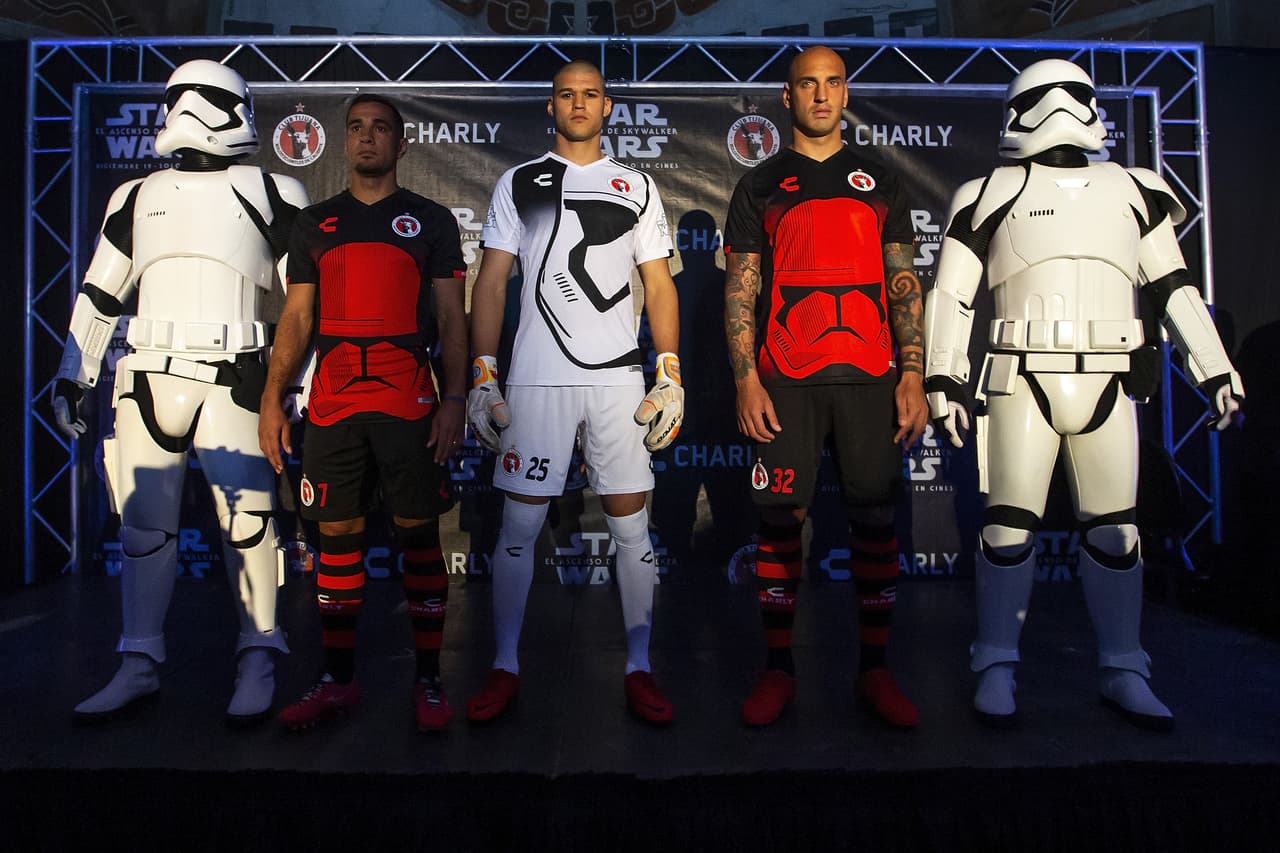 during the presentation of the New Tijuana Team STAR WARS Edition shirt, during the 2019 Opening Tournament of the Liga BBVA MX, at Caliente Stadium, on November 08, 2019. <br><br> durante la presentacion de la Nueva playera del Equipo Tijuana Edicion STAR WARS, durante el Torneo Apertura 2019 de la Liga BBVA MX, en el Estadio Caliente, el 08 de Noviembre de 2019.
