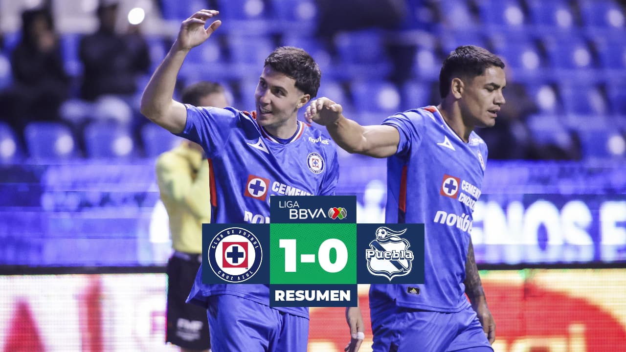 Cruz Azul sufre para vencer a Puebla con un jugador más casi todo el partido