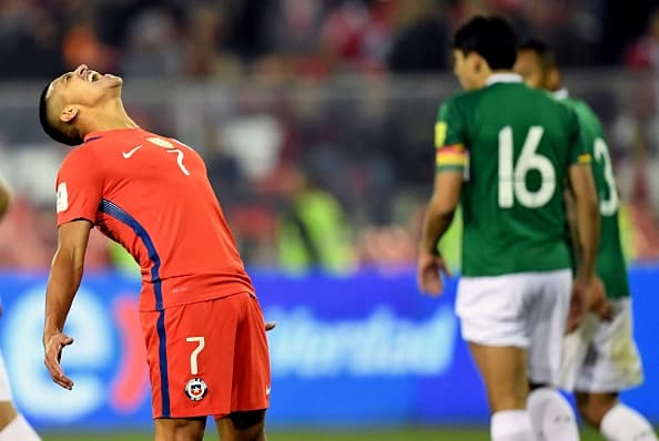 Chile empata sin goles ante Bolivia y está fuera de zona de clasificación