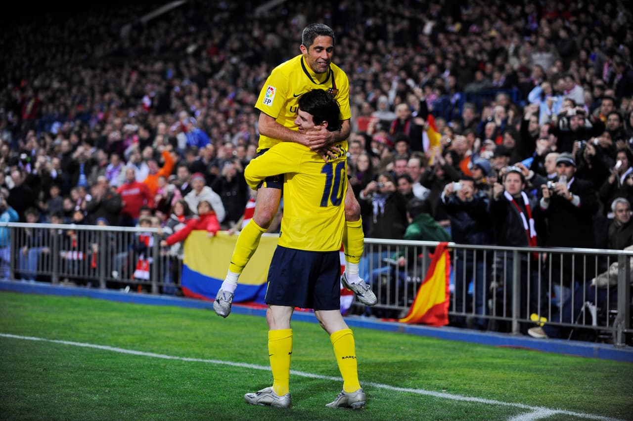 Así como con Sylvinho en la consecución del triplete de la temporada 2008/2009.