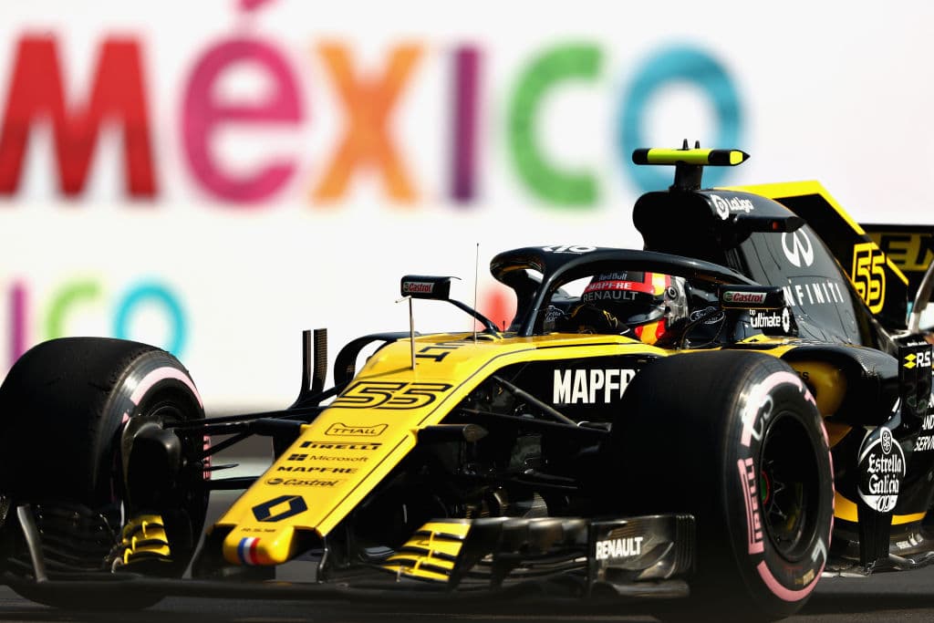 Los Renault también andaron bien en México este viernes, prueba de ello el tercer mejor tiempo de la segunda sesión libre marcado por el español Carlos Sainz con 1:17.953.