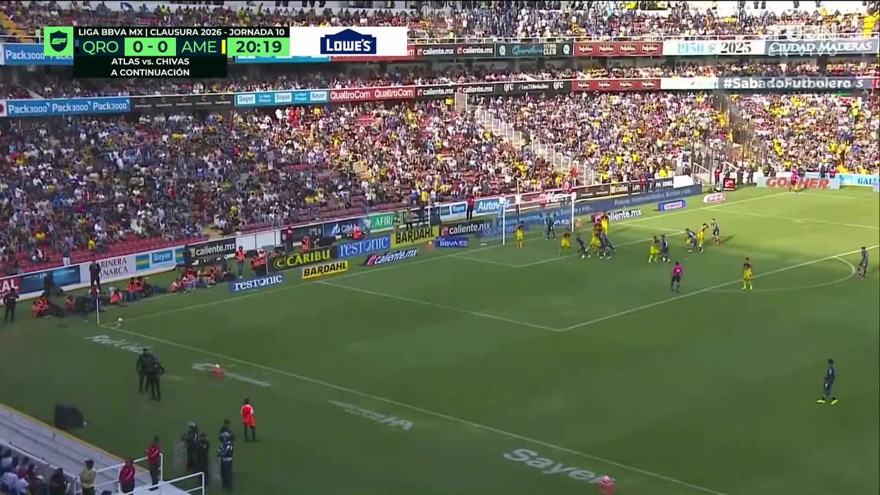 ¡GOL!  anota para América. Brian Rodríguez