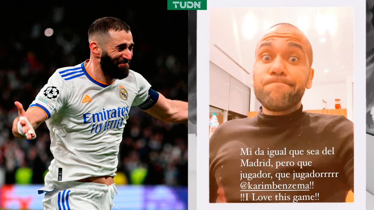 Dani Alves elogió lo hecho por Karim Benzema en Champions League